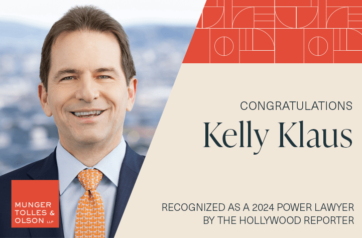 Kelly Klaus Named to the 2024 Power Lawyers List by The Hollywood Reporter